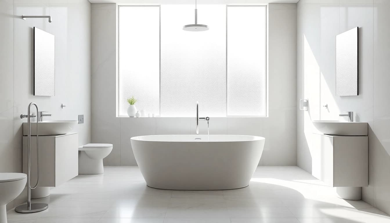 Duschkabine 100x100 mit modernem Design und eleganten Badezimmer-Accessoires.