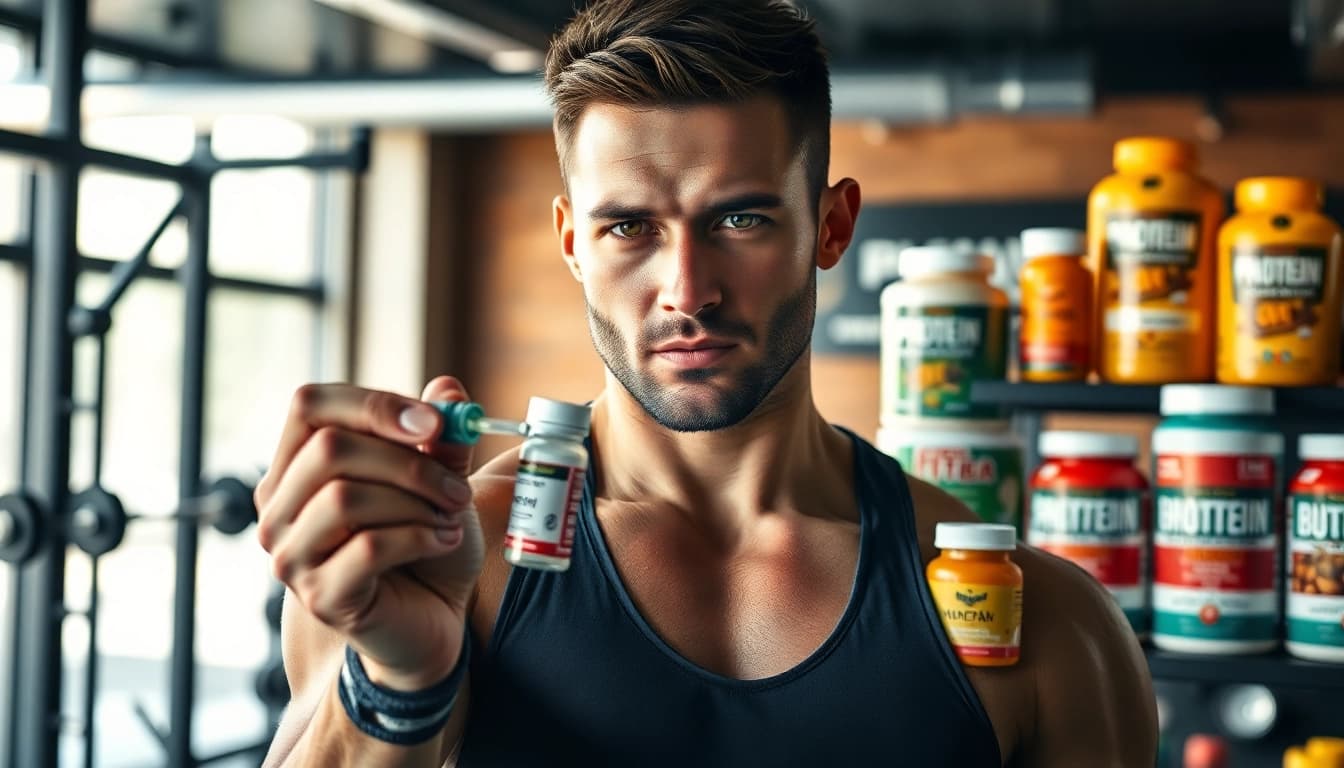 Clenbuterol kaufen bei einem Fitnessprofi im Fokus, der motivierend wirkt.