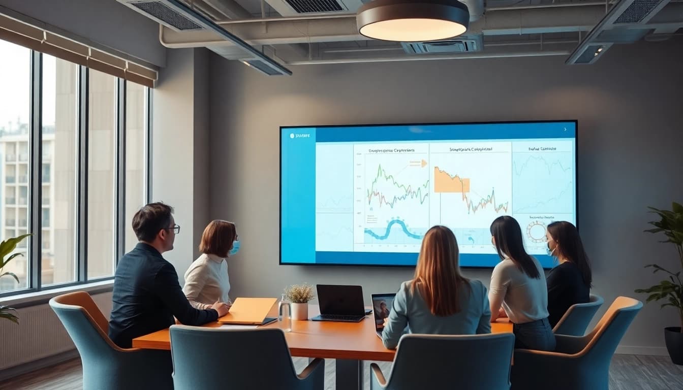 Beraterteam im Büro bespricht Strategien zur Unternehmensberatung Hannover.