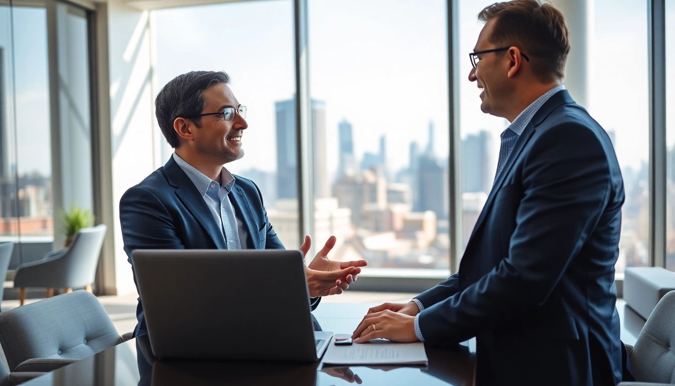 Headhunter IT conducting an interview in a modern office, showcasing professionalism and engagement.