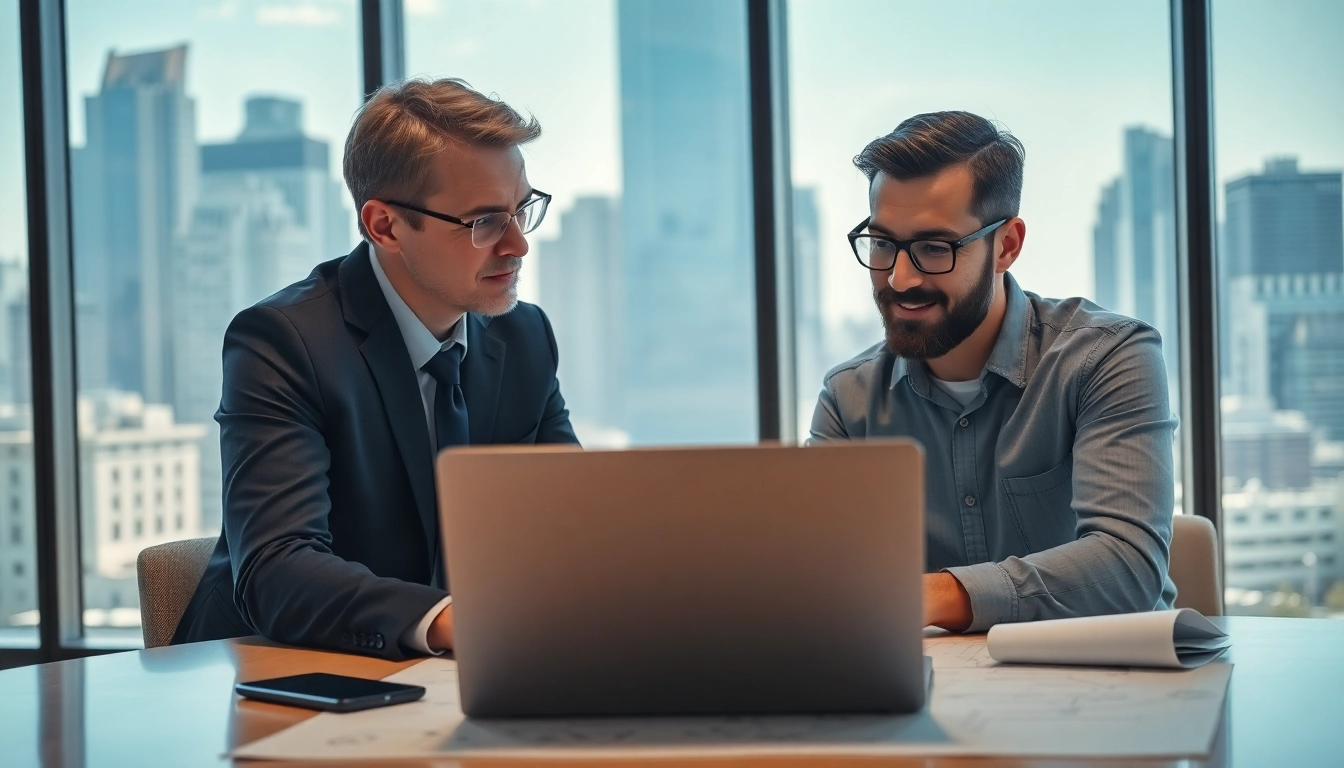 Headhunter Ingenieure in professioneller Büroumgebung mit Ingenieur im Gespräch.
