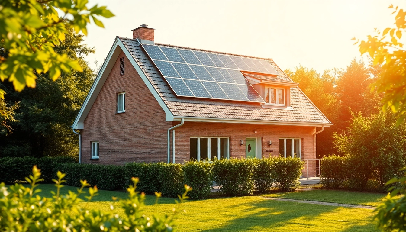 Entdecken Sie ein modernes Einfamilienhaus mit einem Photovoltaik Komplettsystem für energieeffiziente Lösungen.