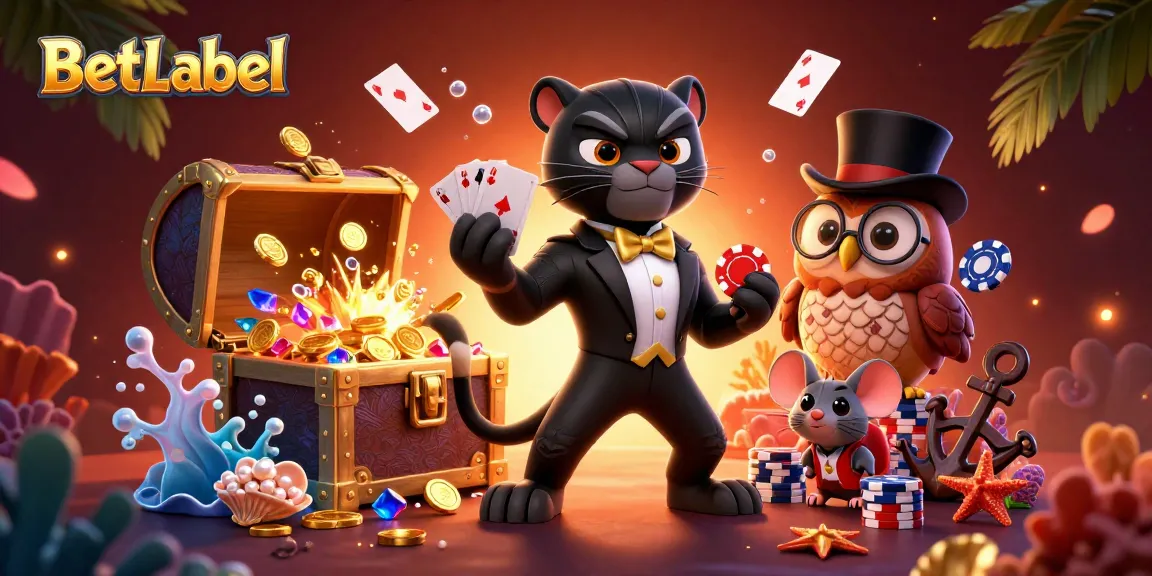 Engage with BetLabel's thrilling casino experience featuring stylish characters in a vibrant gaming scene.