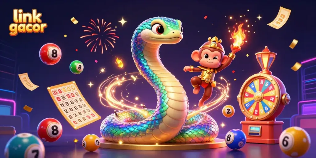 Experience excitement with the link gacor featuring colorful elements, jackpot symbols, and vibrant characters in action.