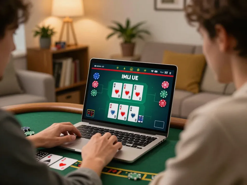 F168 online gamer placing bets during intense live blackjack session on laptop.