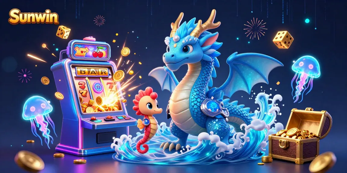 Experience the vibrant world of Sunwin with a dazzling jackpot explosion and mystical sea creatures.
