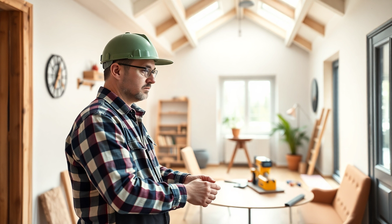 Handwerker bei der Hausrenovierung mit modernen Werkzeugen, Zwicky Experten für Hausrenovierung.