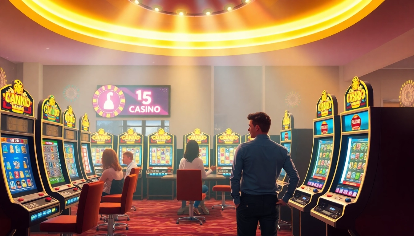 Online Casino ohne Lizenz: Spieler genießen Spielautomaten bei einem lebhaften Online-Casino-Erlebnis.
