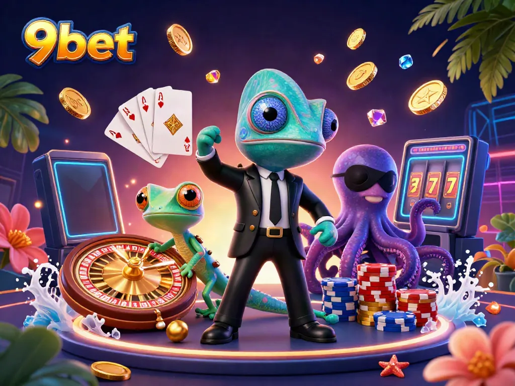 Experience thrilling casino action with 9bet featuring vibrant characters and dynamic gaming elements.