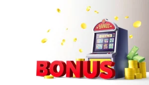 Visuelle Darstellung eines Online Casino Bonus mit Spielautomaten und Geldsymbolen, um spannende Angebote zu vermitteln.