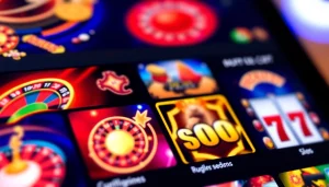 Experience thrilling casino online schweiz with an engaging interface highlighting popular games like slots and roulette.