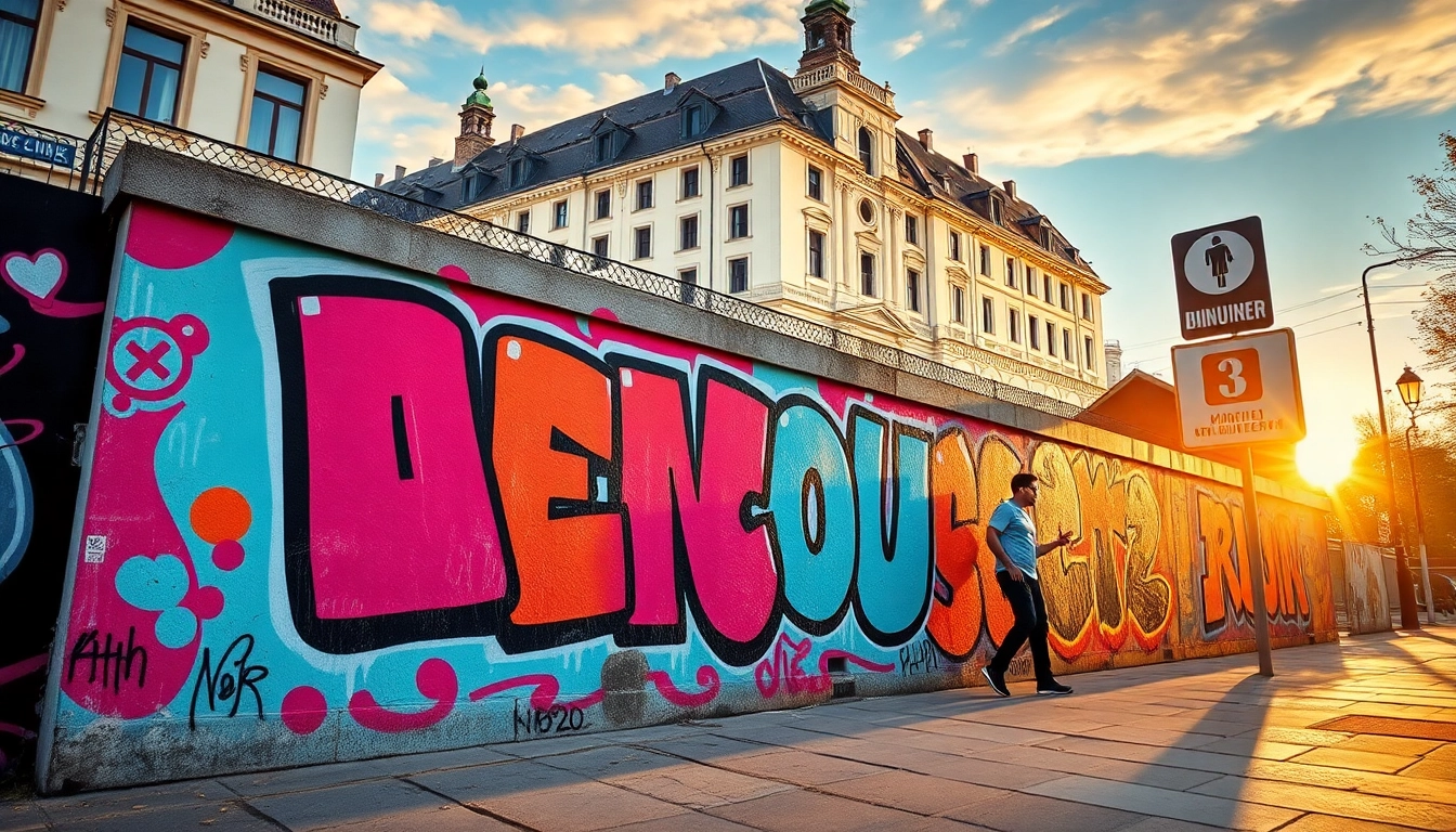 Entdecken Sie Graffiti München mit lebendigen Wandkunstwerken und kreativen Künstlern in Aktion.