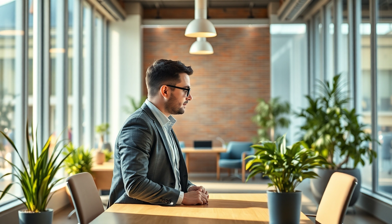 Headhunter Bielefeld im Gespräch mit einem potenziellen Kandidaten in einer modernen Büroumgebung.