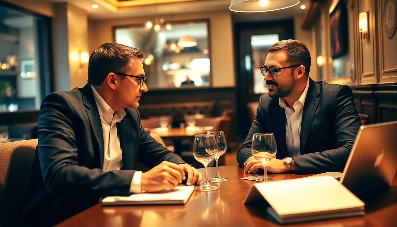 Headhunter Gastronomie mit Restaurantbesitzer in inspirierender Beratungssitzung.