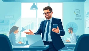 Engage in Headhunter Finance with a professional in a vibrant office.