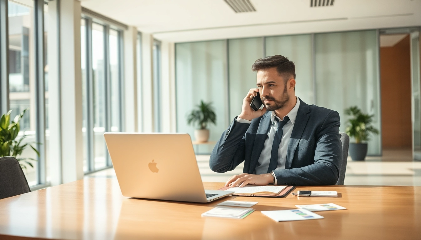 Headhunter Essen bei der Arbeit in einem modernen Büro mit dynamischer Atmosphäre.