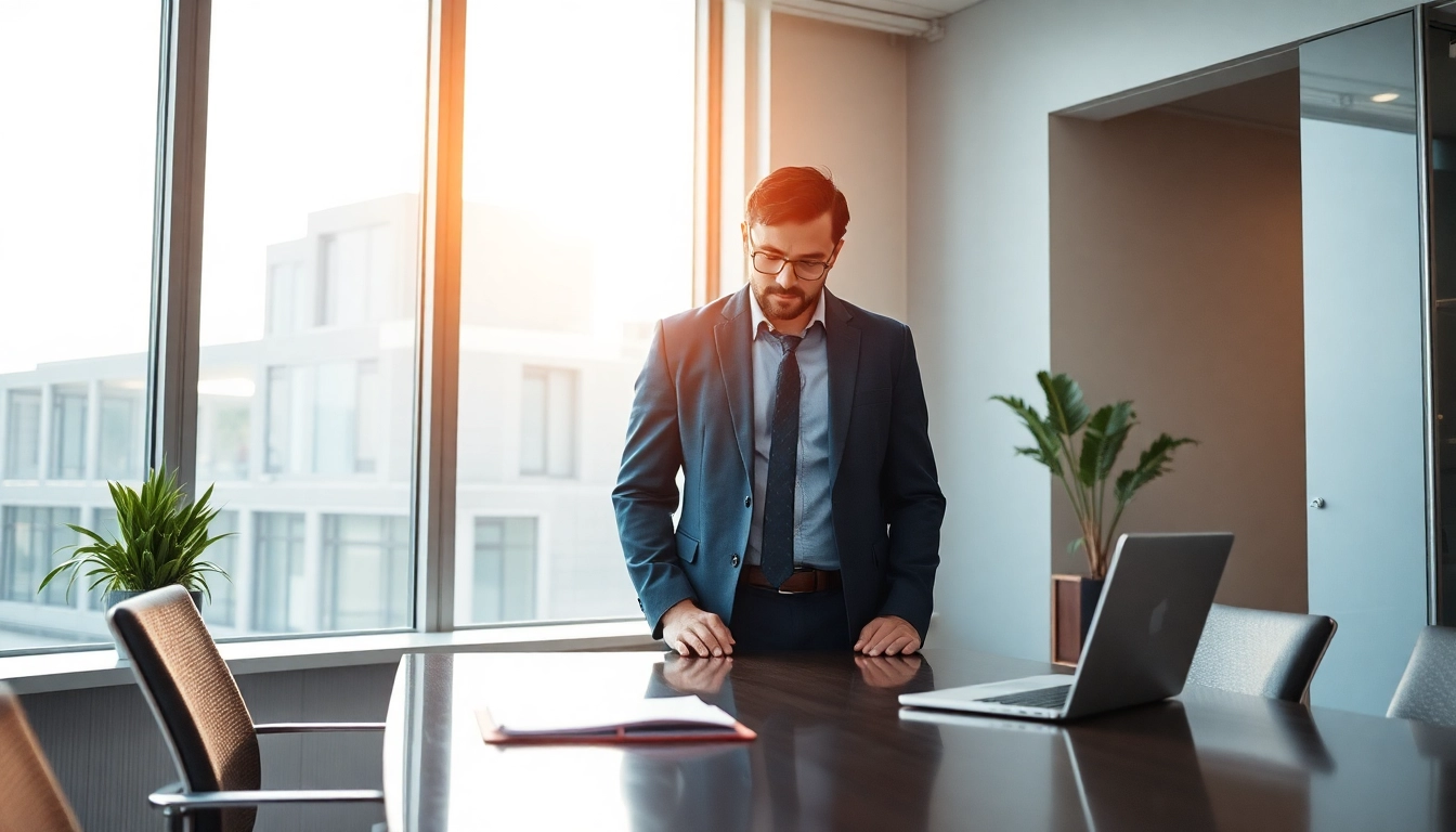 Professionelle Headhunterin im Dialog mit einem Kandidaten im Büro.