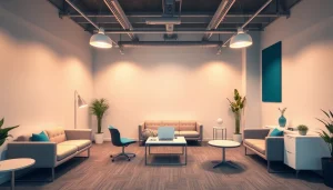 Headhunter Erfurt: Professioneller Arbeitsplatz mit eleganter Büroeinrichtung und einladender Atmosphäre.