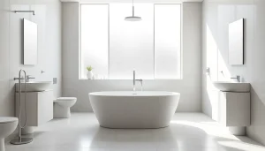 Duschkabine 100x100 mit modernem Design und eleganten Badezimmer-Accessoires.