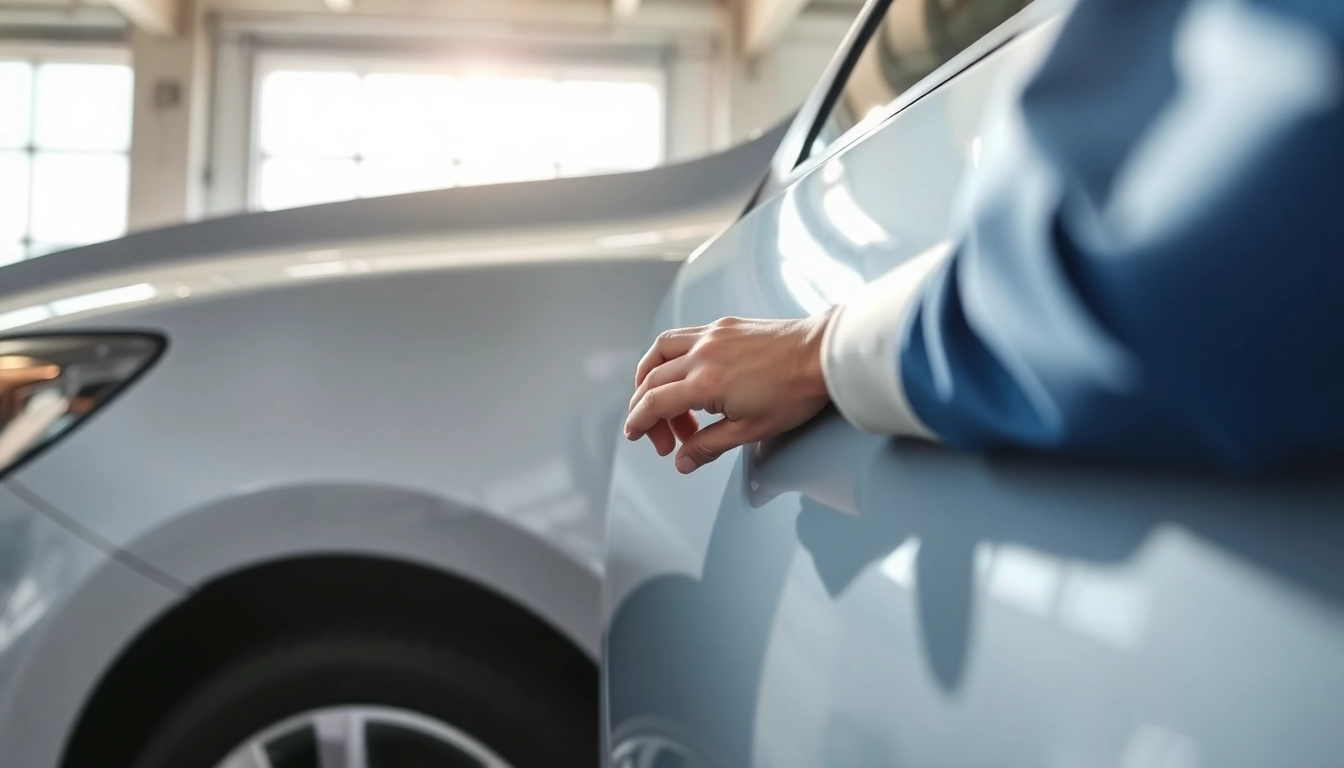Smart Repair München Preis zeigt professionelle Reparaturtechniken an einem Fahrzeug in einer modernen Werkstatt. related image