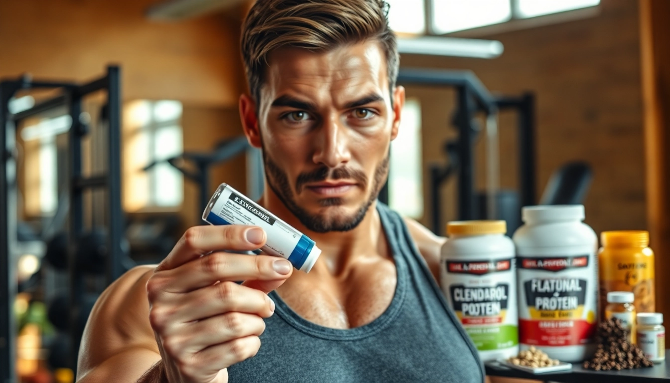 Clenbuterol kaufen bei einem Fitnessprofi im Fokus, der motivierend wirkt. related image